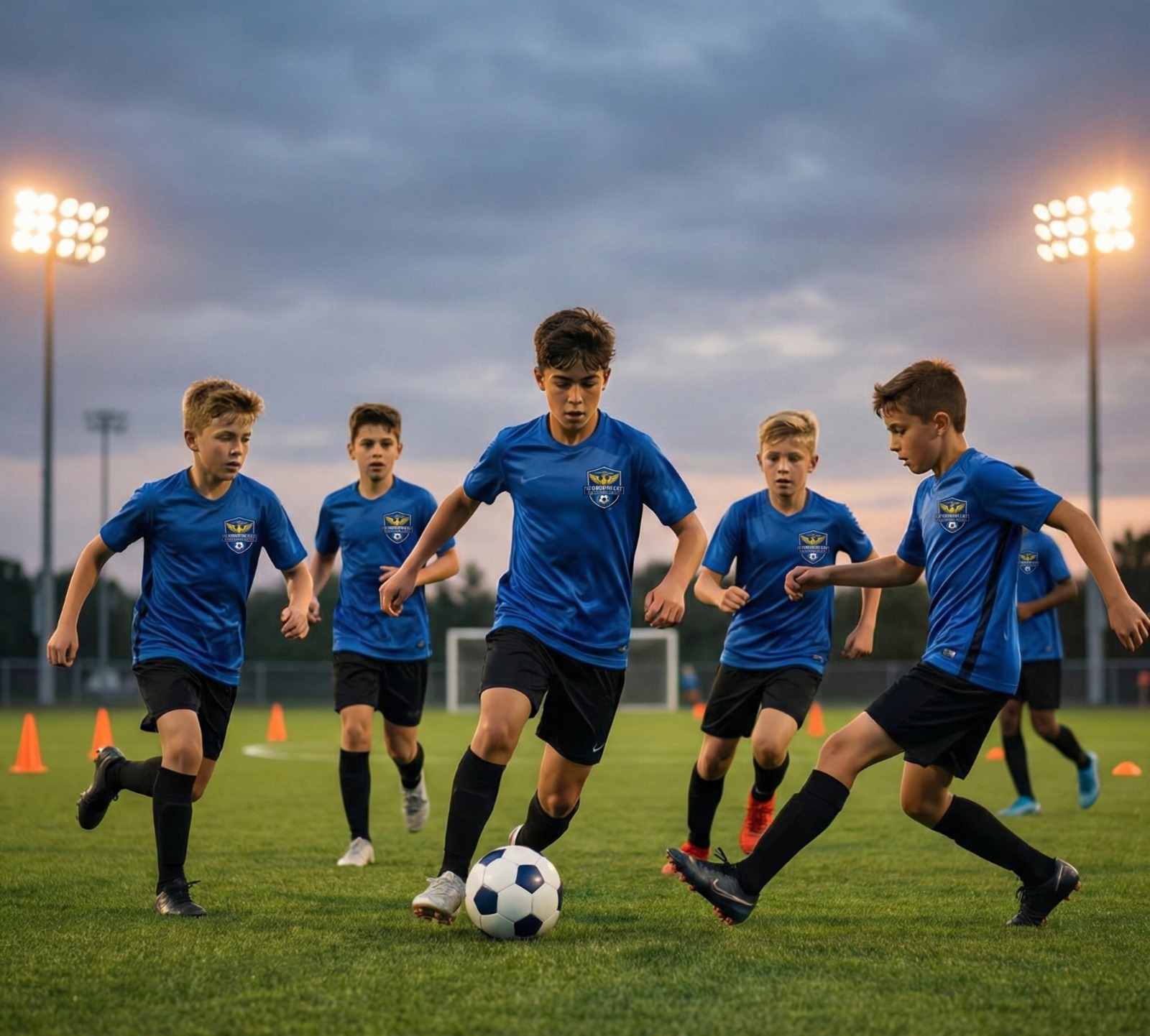 Coach training young players